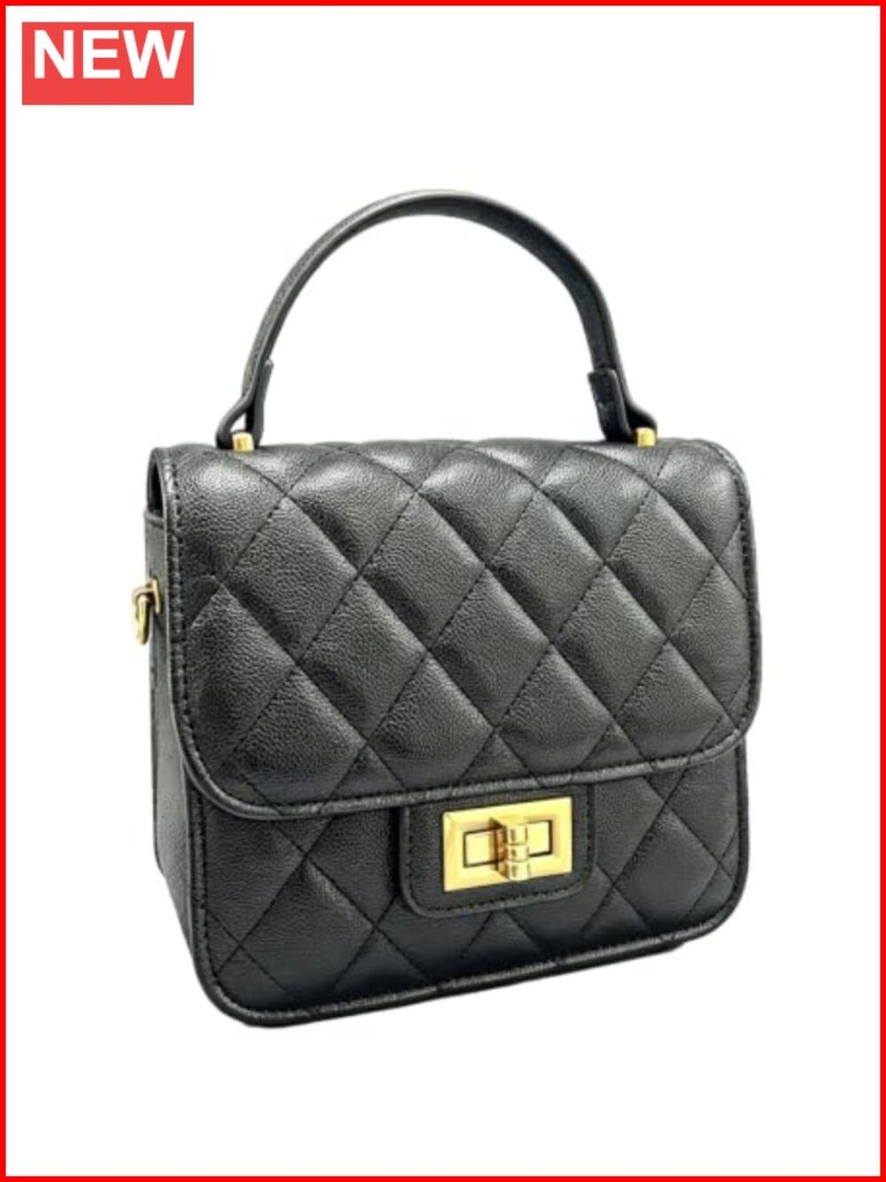 Quilted Crossbody Bag Mini Satchel Purse Top Handle Handbag